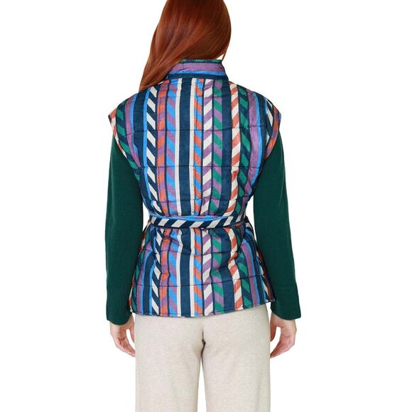 Xirena Cassandra Rhapsody Oversized Puffer Vest Neiman Marcus multicolor Small - Picture 2 of 6